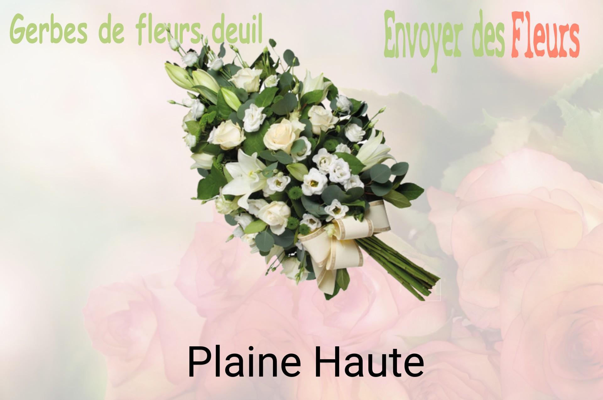 Gerbe de fleurs de deuil livrée à Plaine-Haute
